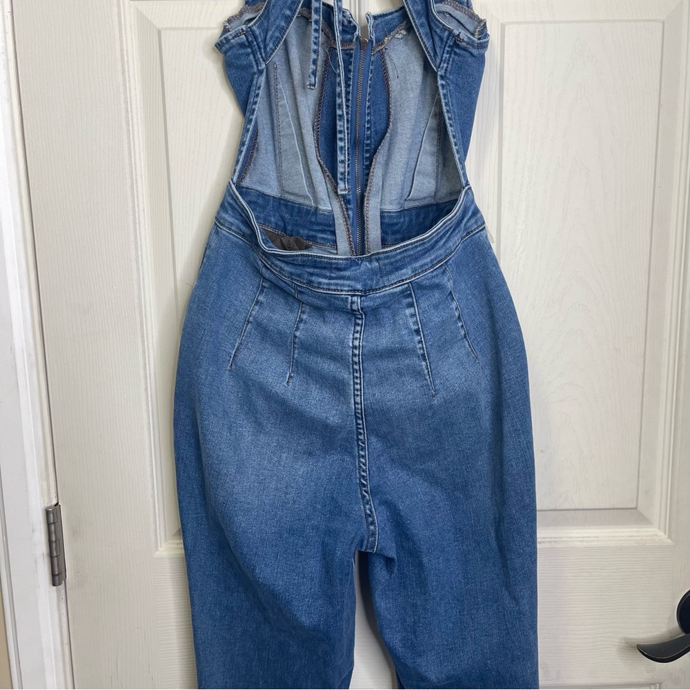 Free People Women We The Free Curvy 2nd Ave One Piece Jumpsuit Sz 4 - Picture 10 of 12